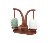 Rouleau de fil magnétique en bois - Porte-fil rotatif à double broche - Outil de crochet pour femmes et hommes - Travail manuel à la maison - Tressage et crochet