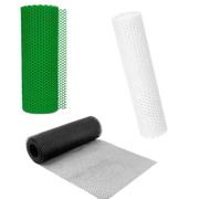 Rouleau De Filet De Mailles en Plastique Vert, Clôture Treillis Métallique | Facile à couper et à installer, sur mesure, blanc, noir, vert, for allées et chemins piétonniers(White,1.2x5m)