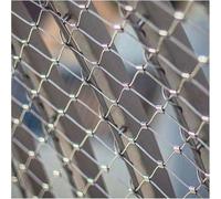 Rouleau de Filet en Corde métallique Flexible, Maille de Remplissage de Balustrade Extensible, Filet de Cage for volaille Animale, Filet en Corde en Acier Inoxydable(7cm Mesh)