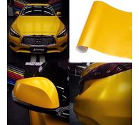Rouleau de film adhésif en vinyle jaune mat pour capot de voiture, 3 m x 1,52 m
