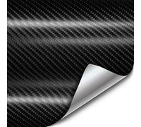 Rouleau de film vinyle 4D True R semi-brillant en fibre de carbone noir 45 x 152 cm avec technologie VViViD XPO Air Release