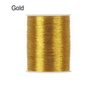 Rouleau De Fils Solides En Polyester Or/Argent, 100 Mètres/Rouleau, Pour Machine À Coudre, Pour Fournitures De Couture