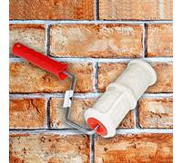 Rouleau de gaufrage en brique de 20,3 cm pour décoration murale, imitation brique, cylindre de gaufrage avec poignée en caoutchouc, rouleau de peinture à la maison, 15663033714695, white 1 pc