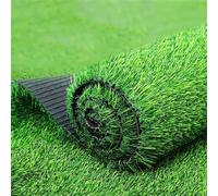 Rouleau de gazon artificiel 2 x 25 m - Gazon astro réaliste pour les zones extérieures pour animaux de compagnie, jardin et terrasse - Comprend une sous-couche de 2 x 2 m, facile à installer