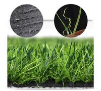 Rouleau de gazon artificiel - Tapis de gazon synthétique réaliste avec trous de drainage pour pelouse - Idéal pour l'intérieur et l'extérieur