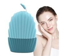 Rouleau de glace en silicone, moule à glace en silicone pour le visage,Outil de massage en forme de coquille de - Rouleau facial réutilisable pour soulager les poches oculaires, moule à po