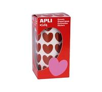 Rouleau de gommettes coeur - Rouge - 900 pcs