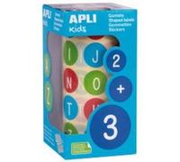 APLI - Rouleau de gommettes APLI Kids 102533, lettres majuscules, 900 pièces, multicolore