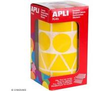 APLI Rouleau de gommettes Kids assorties formes géométriques 27 mm 1 357 pièces