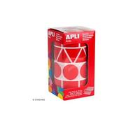 Rouleau de gommettes géométriques - Rouge - 27 mm - 1 357 pcs