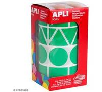 APLI Kids Gommettes géométriques en rouleau 11164 vert 27 mm