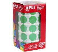 APLI Rouleau de gommettes rondes 4862 - 20 mm - 1770 pièces - Vert