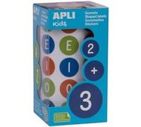 Rouleau de gommettes voyelles - Multicolores - 900 pcs G