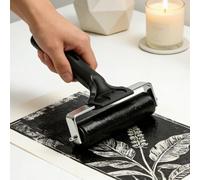 Rouleau de gravure professionnel en caoutchouc noir dur pour artistes d'impression bloc encreur peinture artisanale, grande taille