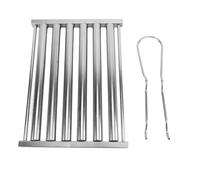 Rouleau de gril à saucisses Portable en acier inoxydable, avec poignée, pour barbecue en plein air, Camping, cuisine 5 Hot Dogs uniformément (L)