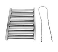 Rouleau de gril à saucisses Portable en acier inoxydable, avec poignée, pour barbecue en plein air, Camping, cuisine 5 Hot Dogs uniformément (S)