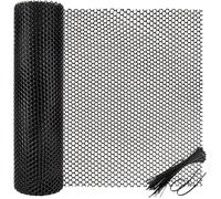 Rouleau de grillage à poules avec 60 fixation, filet de clôture en plastique robuste pour jardin,pour élevage volailles 40 cm x 3cm
