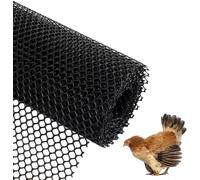 Rouleau de grillage à poules en plastique noir, filet de sécurité for volaille, clôture temporaire extérieure for balcon, barrière for animaux contre les cerfs, les lapins, les poulets et les chiens(1