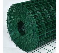 Rouleau de grillage de jardin - Grillage métallique vert pour poulailler et protection des plantes - Solution robuste de 1 x 30 m pour clôture de jardin