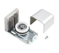 Rouleau de guidage au sol réglable pour porte de grange coulissante | Guide de sol de porte inférieure avec support mural | Construction en acier pour portes en bois et métal (S)