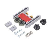 Rouleau de guidage d'alimentation de scie de table à double roulement polyvalent réglable, anti-recul pour le travail du bois, rails de guidage en alliage d'aluminium avec usinage