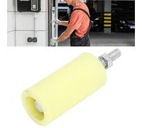 Rouleau de guidage de porte coulissante, Olive de Guidage Cylindrique - rouleau nylon, assemblage de support de guide de porte roulante robuste en nylon jaune 100 mm pour portails roulants coulissants