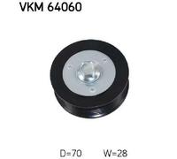 Rouleau De Guidage SKF Pour Courroie Crantée VKM 64060 Pour Mazda