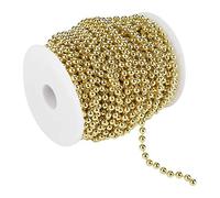 Rouleau de Guirlande de Perles en Fil de Galvanoplastie doré, 25m, pour Décorations de Mariage DIY, 6mm (Srliya3d9sqi7u54-02)