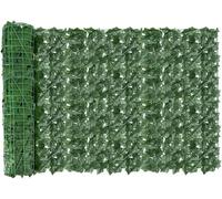 Rouleau de haie artificielle de jardin - 3 m x 0,5 m - Feuilles de lierre artificielles - Clôture d'intimité - Panneau mural - Feuilles de patate douce foncée