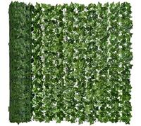 Rouleau de haie artificielle vert avec attaches à fermeture éclair, treillis de jardin, balcon et terrasse, 2 x 2 m, clôture en fausses feuilles pour une intimité instantanée