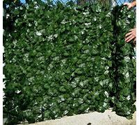 Rouleau de haie de feuilles de lierre artificiel - 1,5 m x 3 m pour jardin, clôture, balcon, résistant aux UV, imperméable, panneau mural décoratif pour décoration extérieure