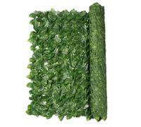 Rouleau De Haie De Lierre Artificiel - Revêtement De Vigne Textile Émeraude, Superposition De Clôture Panoramique, Écran À Feuilles Filtrant La Lumière Du Soleil, Accent De Verdure Vertical Intérieur