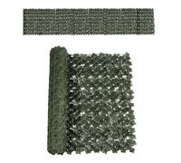 Rouleau de haie verte artificielle de lierre - Clôture de jardin | Panneau de clôture décorative en feuilles de lierre artificielles | Haie de protection de l'intimité murale | Feuilles de polyester