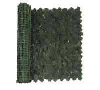 Rouleau de haie verte artificielle de lierre - Clôture de jardin | Panneau de clôture décorative en feuilles de lierre artificielles | Haie de protection de l'intimité murale | Feuilles de polyester