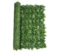 Rouleau de haie verte artificielle de lierre - Clôture de jardin | Panneau de clôture décorative en feuilles de lierre artificielles | Haie de protection de l'intimité murale | Feuilles de polyester