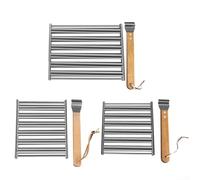 Rouleau de hot-dog en acier inoxydable pour barbecue - Outil de cuisson amovible pour saucisses - Accessoire de cuisine - Équipement de barbecue - Parfait pour les fêtes de jardin et les réunions de