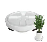 Rouleau De Jardinière Rond - Forte Capacité De Charge 36 Cm, Plateau De Chariot Mobile, Empattement En Pot | Maison Balcon Serre Jardin Bureau Grand Conteneur Soucoupe Mobile Vase Support Palmi