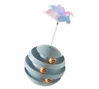 Rouleau de jouet pour chat - Jouet pour chat avec balle | Jouet de piste pour chat avec boules rotatives | Tourne-disque tour à billes pour chat | Puzzle pour chat