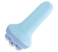 Rouleau de Massage à Cinq Billes, Acier et Abs, Bleu | Poignée Manuelle, Rotation 360 Degrés, Soutien Acupression, pour Tête et Muscles, Bureau ou Longues Assises
