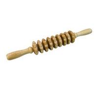 Rouleau de massage anti-cellulite 2 manches, madérothérapie - Bois - 36 cm - Vivezen beige G