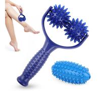 Rouleau de Massage avec Poignée, Balles de massage Rouleau de Massage, Rouleau D'automassage, Interchangeable avec 3 Balles de Massage Hérisson, Appareil de Massage Fascia Ball