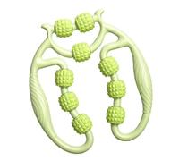 Rouleau de massage circulaire à 9 roues - Pince multifonction pour les jambes et les bras - Outil de récupération pour mollets, avant-bras et cuisses - Anneau ergonomique antidérapant (vert)