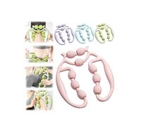Rouleau De Massage Circulaire À 9 Roues,Rouleau À Anneau Multifonctionnel,Massage Jambe,Rouleau Pour Massage Des Mollets Bras Cuisses,Anneau De Massager Pour Le Sport (A-Poudre)