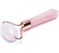 Rouleau de massage d'acupressure au quartz rose -- 8 cm