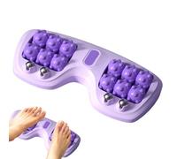 Rouleau de massage des pieds - 11.02x5.51x1.18 pouces Masse-manuel double manuel pour la relaxation, conception ergonomique avec fonction d'exercice, équipement thérapeutique pour les athlètes chambre