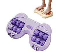 Rouleau de massage double for les pieds: soulagement des tissus profonds, thérapie par acupuncture et design portable for les voyages, la maison ou la salle de sport(Purple)