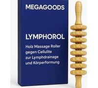 Rouleau de massage en bois contre la cellulite pour le drainage lymphatique et le remodelage du corps FR.