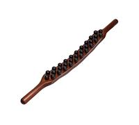 Rouleau de massage en bois, massage bâton de bois 3 rangées 31 perles Point Traitement Masseur Tool Body Muscle relaxation Massage Stick, outil de sculpture du corps, masseur musculaire