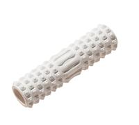 Rouleau de Massage en Mousse pour Yoga, Pilates, Fitness - Rouleau Musculaire Dos, Jambes, Hanches - Outil Étirement & Récupération - Léger, Portable - Débutants & Athlètes. (blanc)