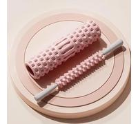 Rouleau de Massage en Mousse pour Yoga, Pilates, Fitness - Rouleau Musculaire Dos, Jambes, Hanches - Outil Étirement & Récupération - Léger, Portable - Débutants & Athlètes. (rose)